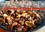 Chorizo con Juevos y Papas (a.k.a. Chorizo and Eggs Scramble) | TrulyCozyBlog.com